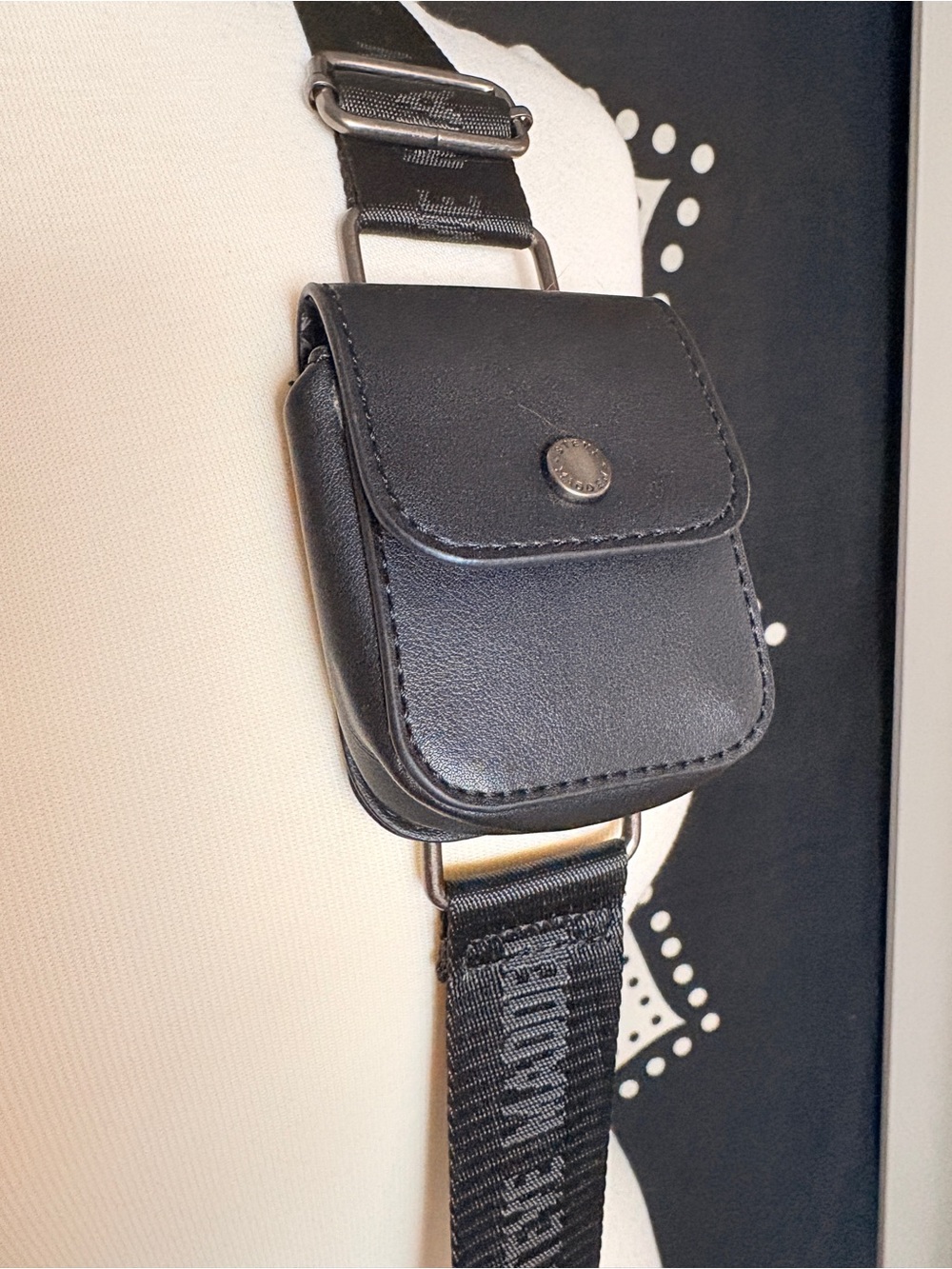 ✨ Steve Madden Bag Two-Tone Denim Crossbody Purse with Black Trim - Picture 3 of 6
